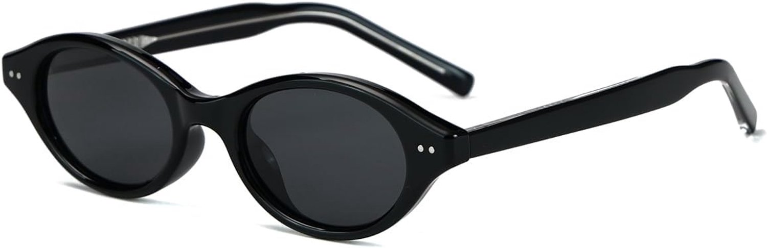 Polarised sunglasses for men and women oval small frame TR90 retro eyewear shades - ShopVlot