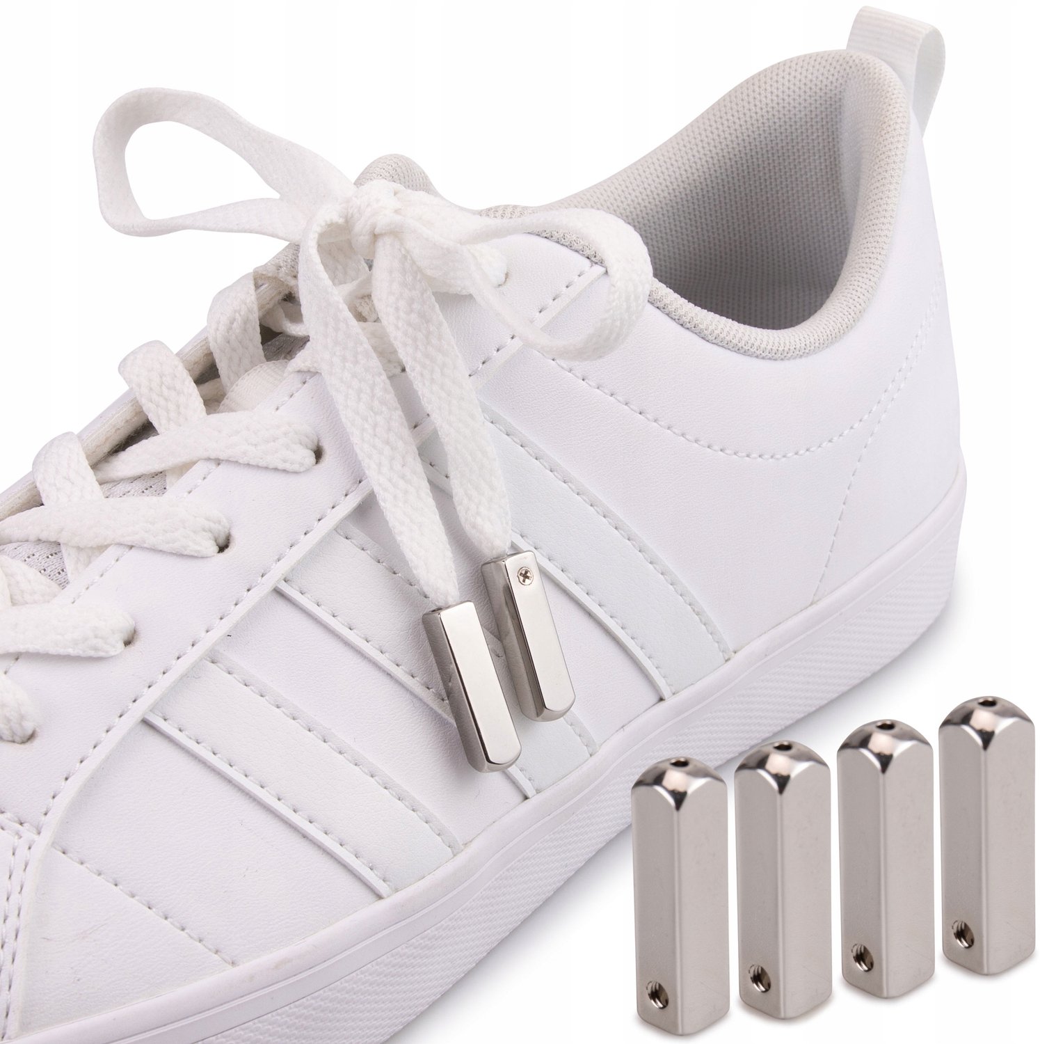 Zilverkleurige Aglets voor Schoenveters - Unieke Stijl