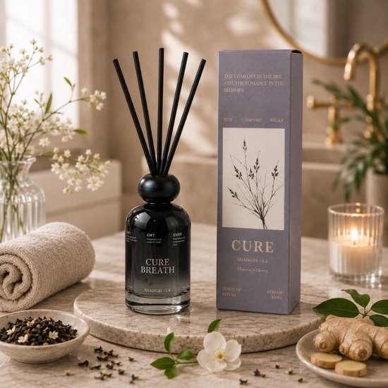 Luxe Geur Diffuser met Stokjes 200ml - Shangri-La Aroma — cadeau in Wonen & Interieur - foto 4