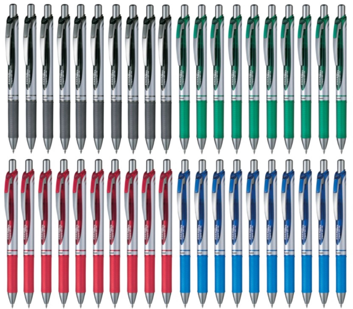Pentel EnerGel BL77 Gelpen Set - 40 Stuks, Mix Kleuren