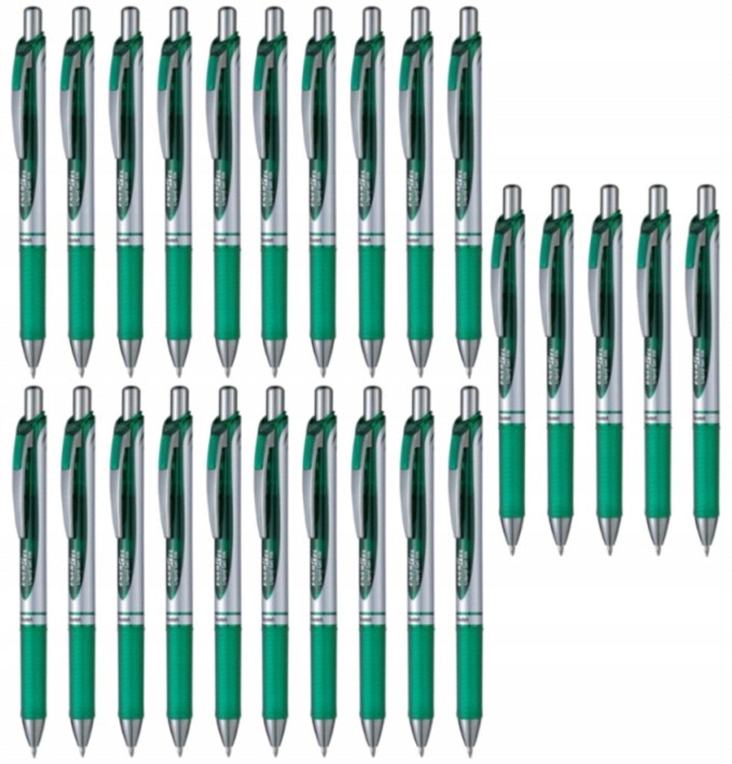 Pentel EnerGel BL77 Gelpen Groen - Set van 25 stuks