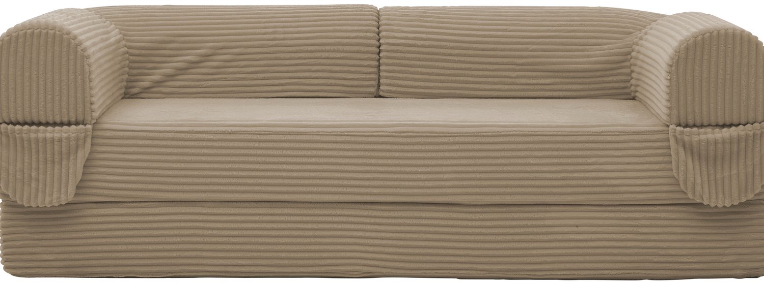 SONNENH 2-zits slaapbank met uitklapbare zitdelen - Corduroy - 190 cm - Bruin
