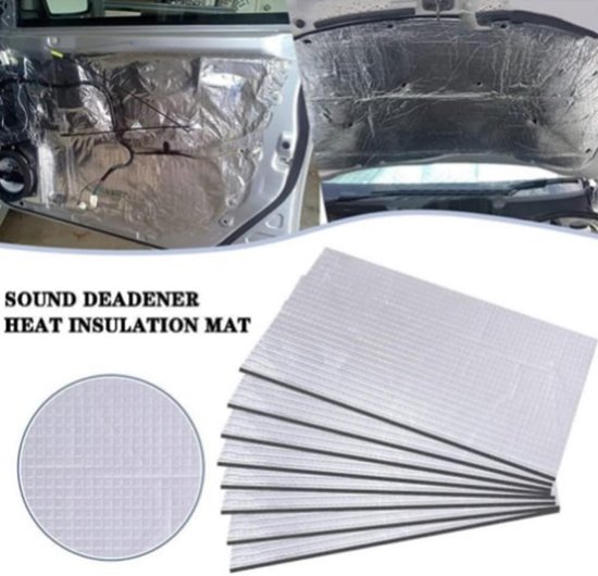 5mm Geluidsisolatiematten voor Auto en Huis, Warmte-isolatie en Geluidsdemping, Set van 6 Stuks — afbeelding 3