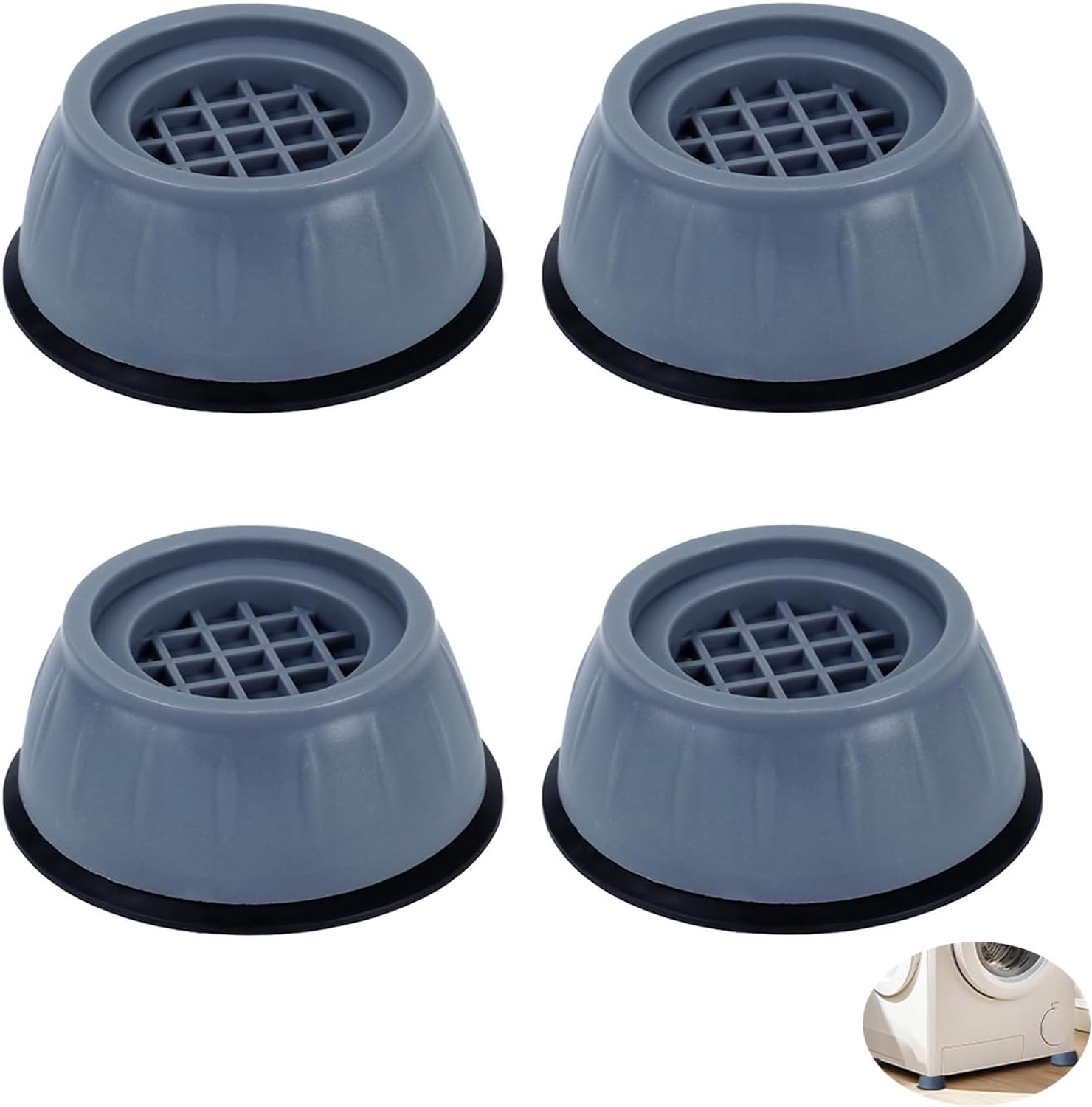 Wasmachine voeten - antivibratie - rubber basis - vermindert geluid en trillingen - ShopVlot