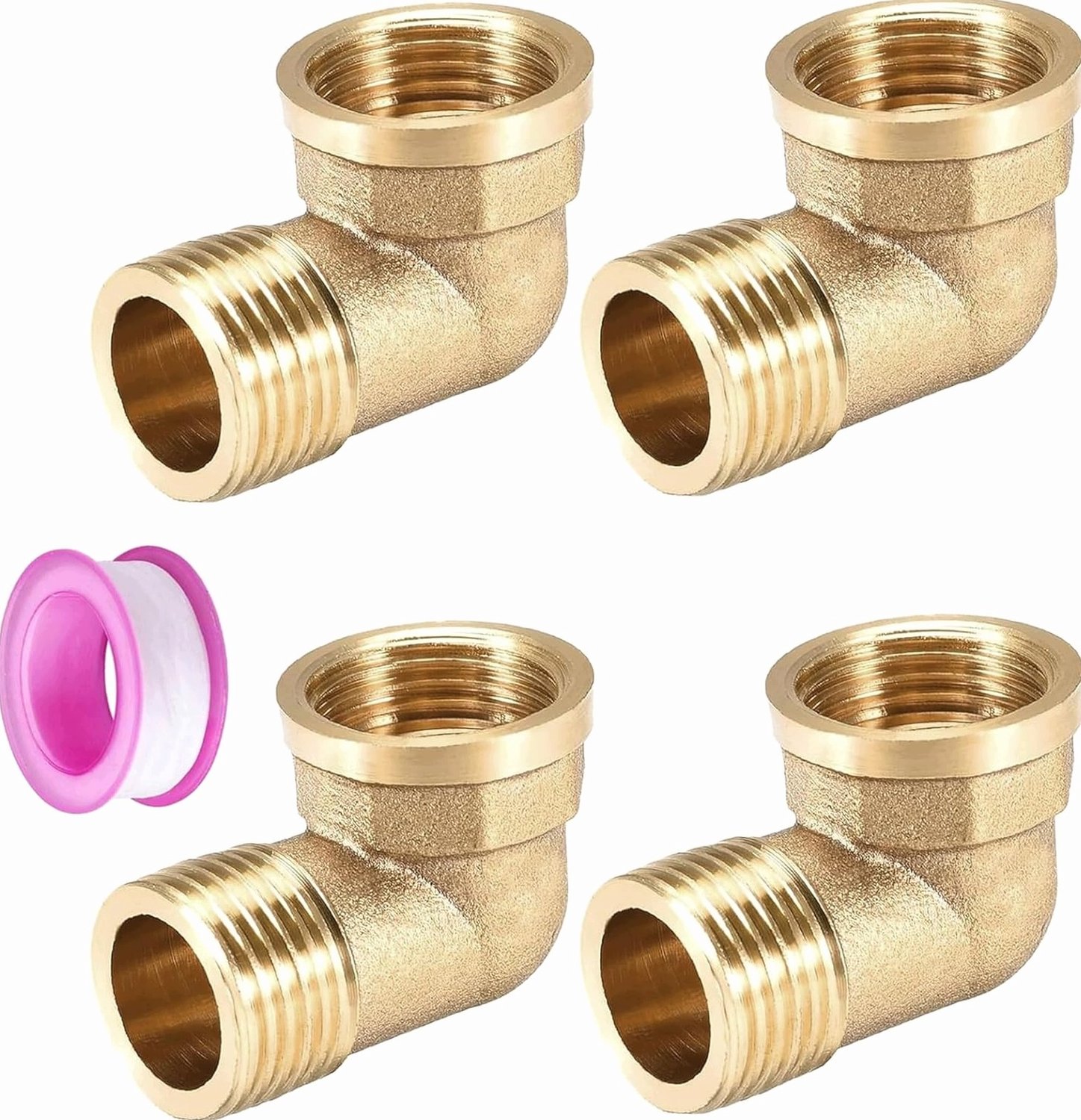 Messing Hoekstuk 3/4" voor Sanitair & Verwarming - 90 Graden