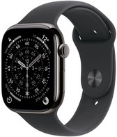 Apple Watch 11 - Wifi + 5G - 46mm - Slate Titanium Case with Black Sport Band - S/M