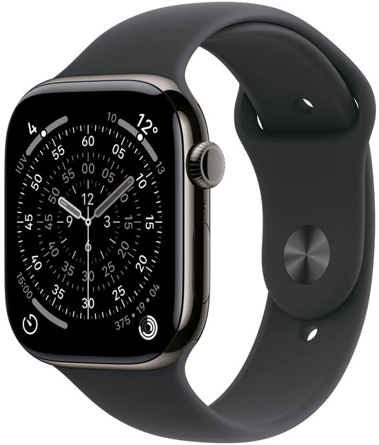 Apple Watch Series 11 gps + Cellular - 46mm slate Titanium Case Black Sport Band S/m