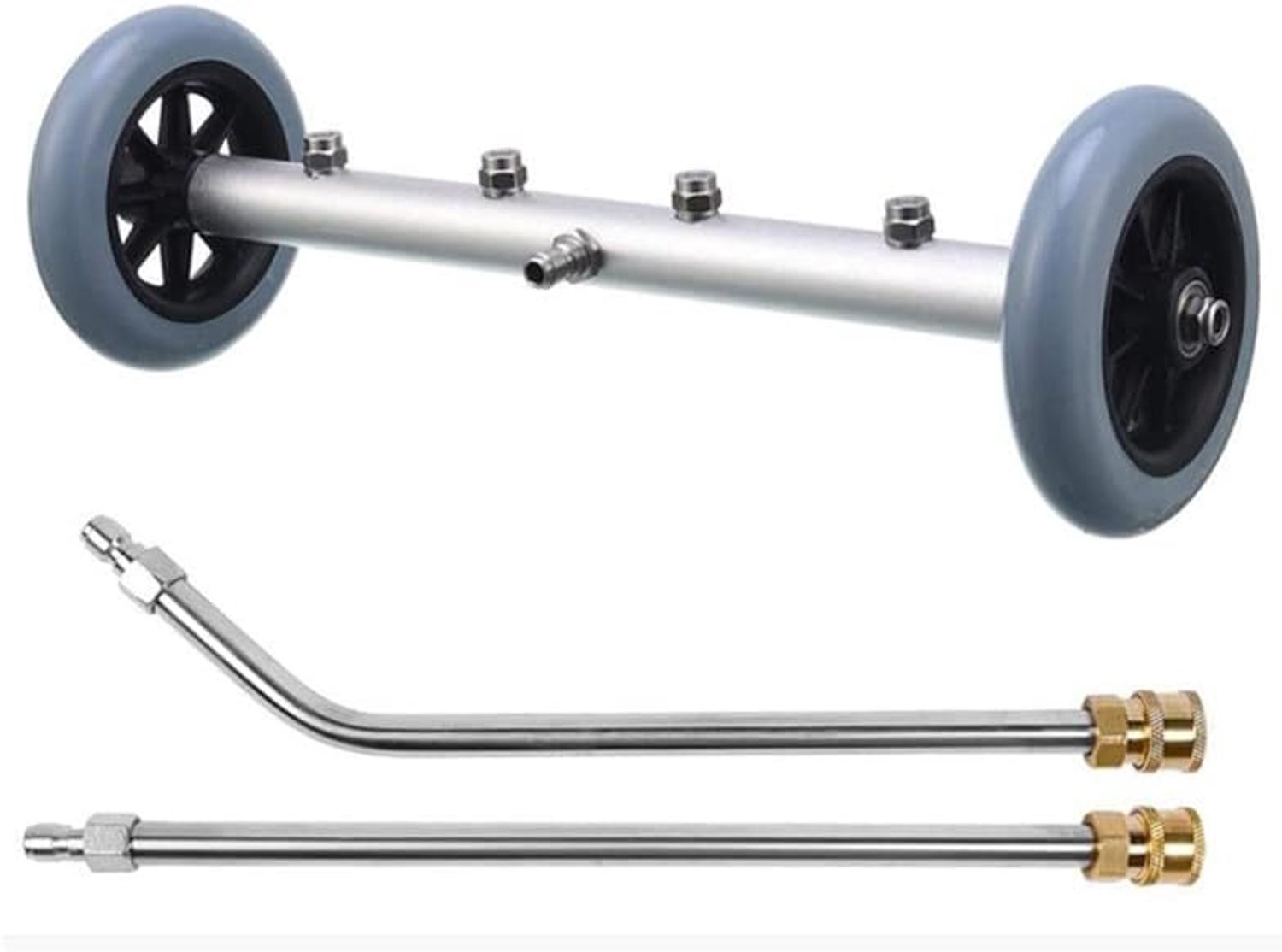 Aim Tools 16 Inch High Pressure Washer Undercarriage Cleaner, Car Chassis Washer 4000PSI, Under Car Wash, 1/4" Quick Connect, with Straight Extension