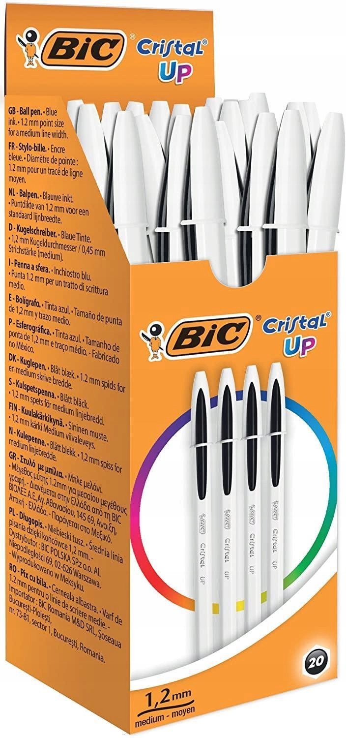 BIC Cristal Pennen Zwart - Set van 20 Stuks