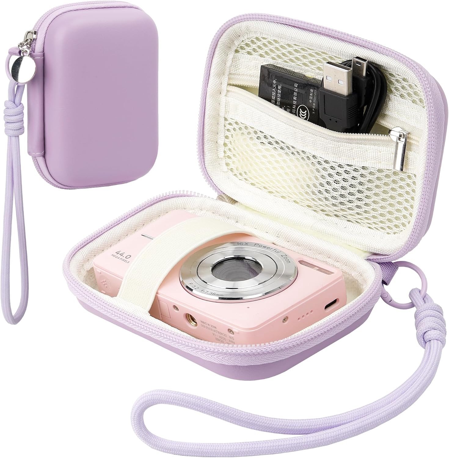 Digitale Cameratas voor Kodak PIXPRO FZ45/FZ55, Paars, M - Bescherming, Schokbestendig, Ruimte voor Accessoires
