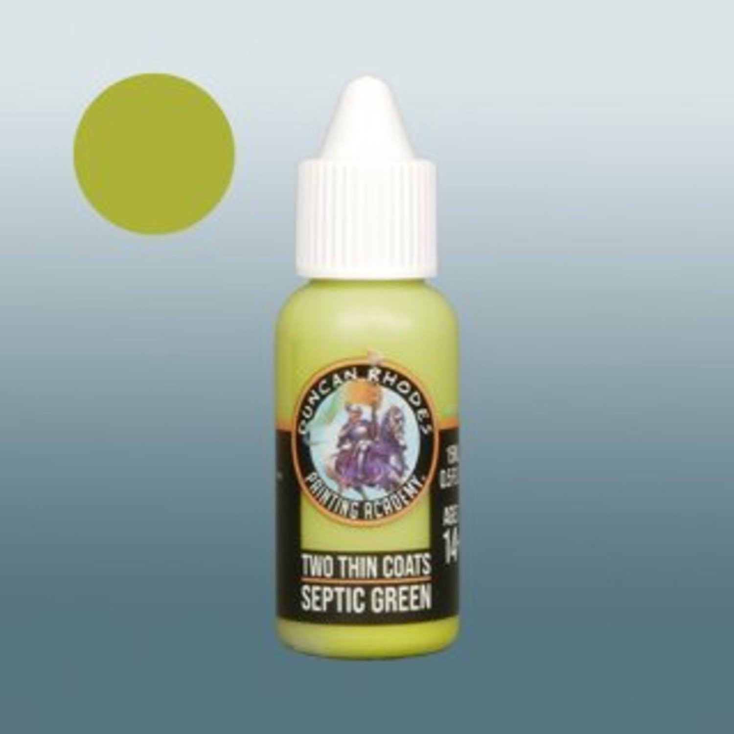 Two Thin Coats plakkaatverf Septic Green voor kinderen schilderen.