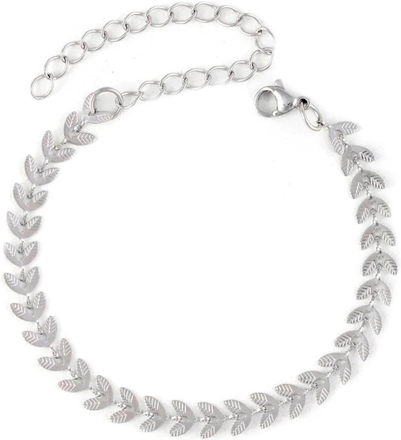 Anklet 18ct - Herringbone Link Chain - Verstelbaar - Perfect voor de zomer - Vemera