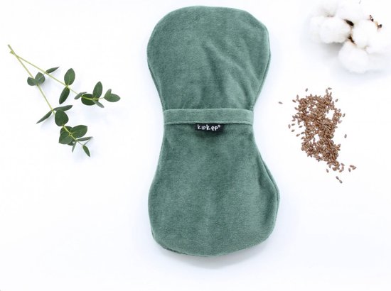 KipKep Woller Warmtekussen - Calming Green - pittenzak - bij buikkrampjes - kruik - onrust - huilbaby - groen - heattherapy — afbeelding 3