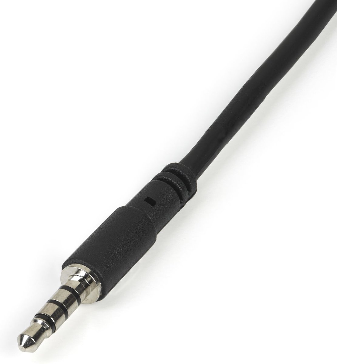StarTech 4-polige 2x 3,5mm (v) - 3,5mm Jack (m) Adapterkabel - CTIA - 0,2 meter - Zwart
