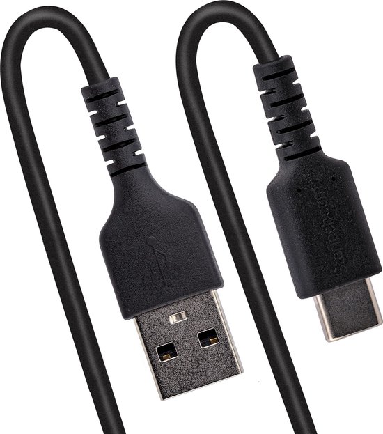 Câble USB vers USB-C de 50cm - Cordon USB USB-C Enroulé à Usage Intensif -  Câble USB-A vers USB-C en Fibre Aramide Robuste - Chargeur USB-C M/M 