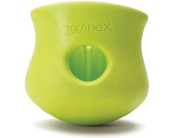 West Paw Toppl Zogoflex - Sterk Honden Speelgoed - Slowfeeder - Groen - Small - 8 cm