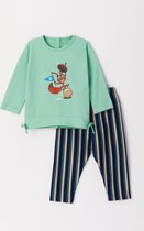 Woody pyjama meisjes - groen - eekhoorn - 222-1-BSL-S/718 - maat 74