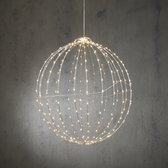Luca Lighting Kerstverlichting Bal met Klassiek Witte LED Lampjes - Ø50 cm - Zilver