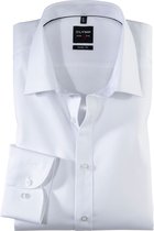 OLYMP Level 5 body fit overhemd - wit twill - Strijkvriendelijk - Boordmaat: 42