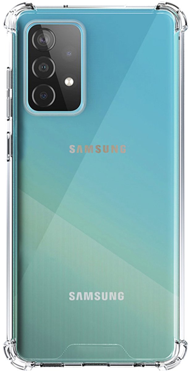 TPU Case Anti-Shock voor Anti-shock Back Cover Galaxy A52 TPU Siliconen Transparant
