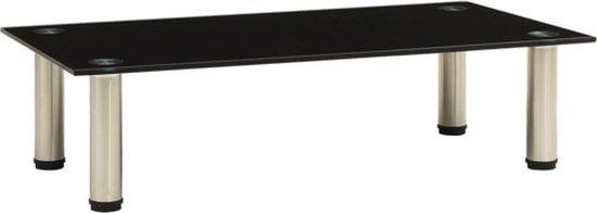 vidaXL - Tv-meubel - 60x35x17 - cm - gehard - glas - zwart