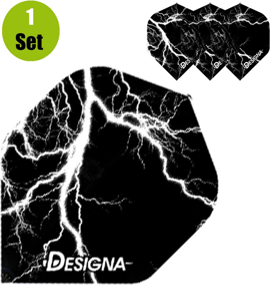 Designa Lightning Dartflights - Wit