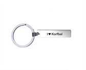 Porte-clés acier inoxydable - I Love Korfball
