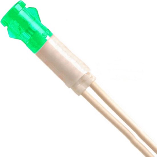 Neon signaallamp 220V – paneelmontage – groen
