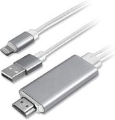 Video Converter Kabel - 8-pins naar HDMI + USB Powered - 2m - Grijs