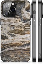 Cover Case iPhone 14 Pro Max GSM Hoesje met Zwarte rand Steen