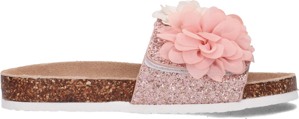 Colors Of California Slide-with Flowers Slippers - Meisjes - Roze - Maat 38