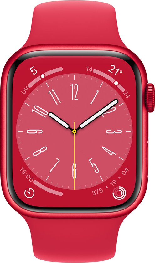 Apple Watch Series 8 OLED 45 mm 4G Rood GPS