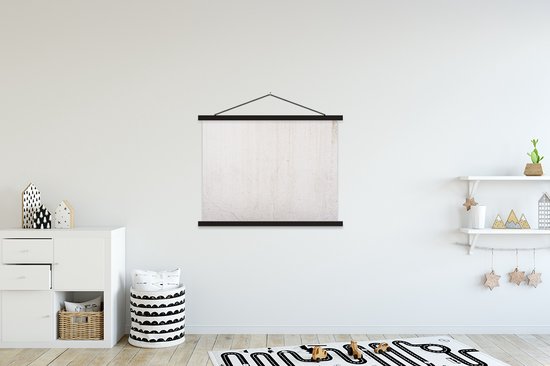 Porte-affiche avec affiche - Affiche scolaire - Béton - Mur - Wit - 150x113 cm - Lattes noires