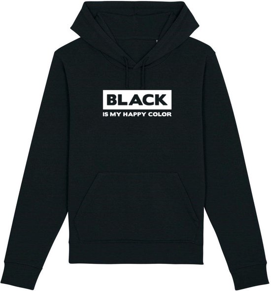 Black is my happy color Rustaagh unisex hoodie maat XS