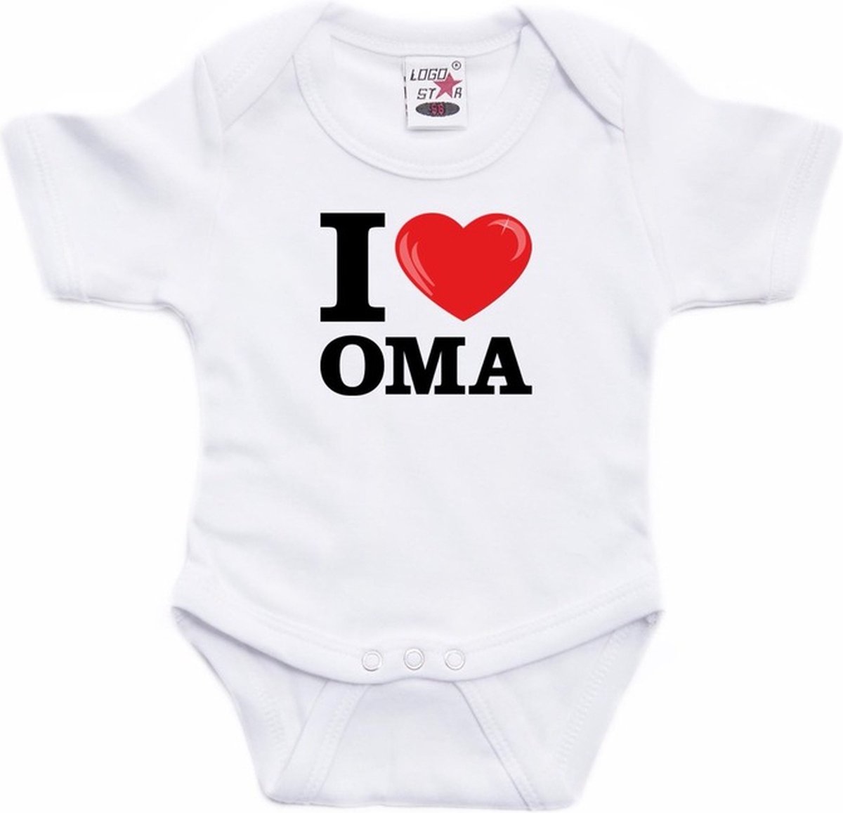 I love Oma - wit - rompertje baby - kraamcadeau - katoen - Babykleding 68