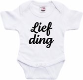 Lief ding tekst baby rompertje wit jongens en meisjes - Kraamcadeau - Babykleding 68