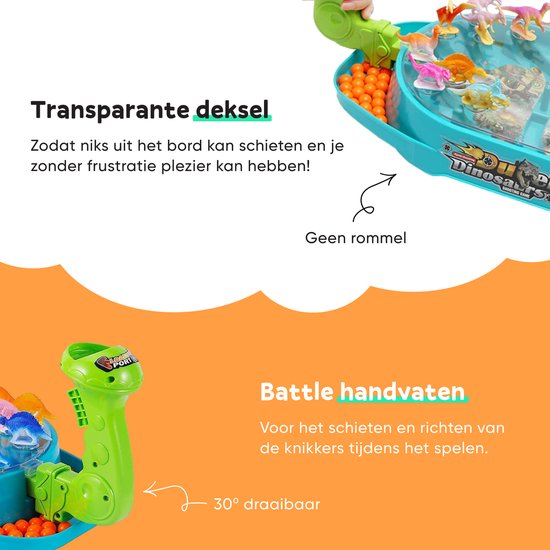 Vulaop Beweegbaar dinosaurus-schietspeelgoed voor kinderen, 12/24 zachte ballen, 10 m bereik, luchtpompschot en puntenstanddisplay, led, geluid en sproeifunctie, speelgoed voor 3 kinderen (bewegen