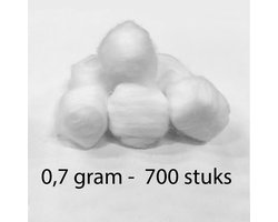 Wattenbollen - 0,7gr - 700stuks - wattenbolletjes wit - cotton balls - watten