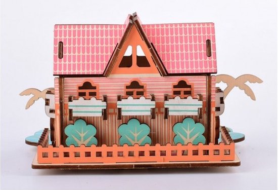 Bouwpakket 3D Puzzel Huisje Zomer