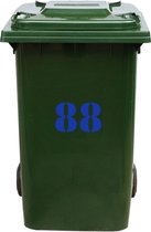 Kliko Sticker / Vuilnisbak Sticker - Nummer 88 - 15,7 x 25 - Blauw