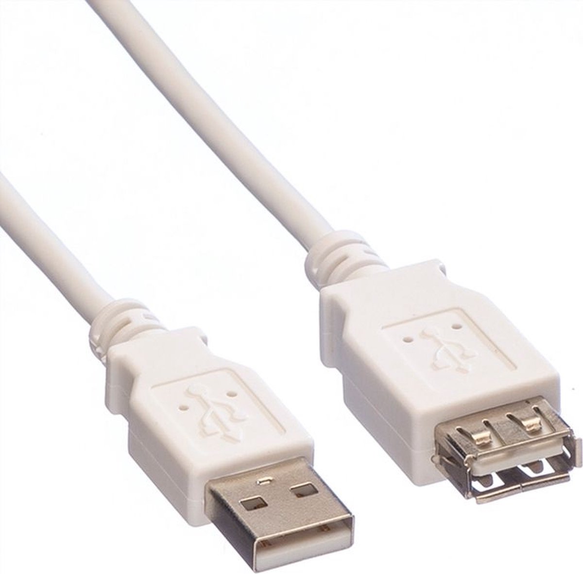 Witte USB2.0 verlengkabel USB-A - 5 meter