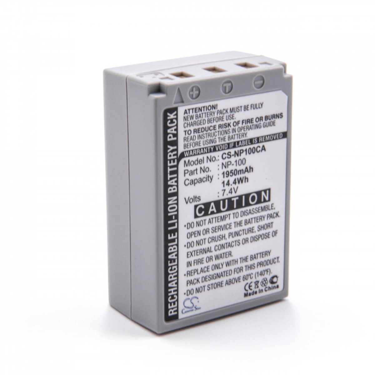 Camera accu compatibel met Casio NP-100 / 1950 mAh