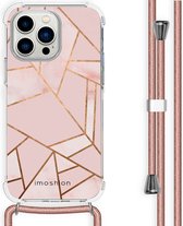 iMoshion Hoesje Geschikt voor iPhone 14 Pro Max Hoesje Met Koord - iMoshion Design Hoesje met Koord - Roze / Pink Graphic