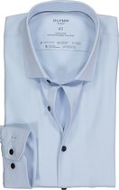OLYMP No. 6 super slim fit overhemd 24/7 - lichtblauw - Strijkvriendelijk - Boordmaat: 43