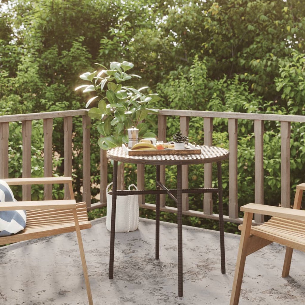 Outsunny salontafel, houtlook, tuintafel voor balkon, stevig staal, 90 x 50 cm, grijs Outsunny salontafel, houtlook, tuintafel voor balkon, stevig staal, 90 x 50 cm, grijs