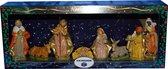 Kerststal beeldjes - 8x stuks - Jezus/Maria/Jozef - kunststof - van 8 tot 11 cm - religieuze beeldjes