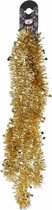 1x Gouden folie slingers/guirlandes met sterren 200 cm - Kerstslingers - Kerstboomversiering goud
