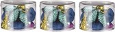 42x stuks glazen kersthangers dennenappels 9 cm kerstornamenten - Glazen ornamenten kerstversiering