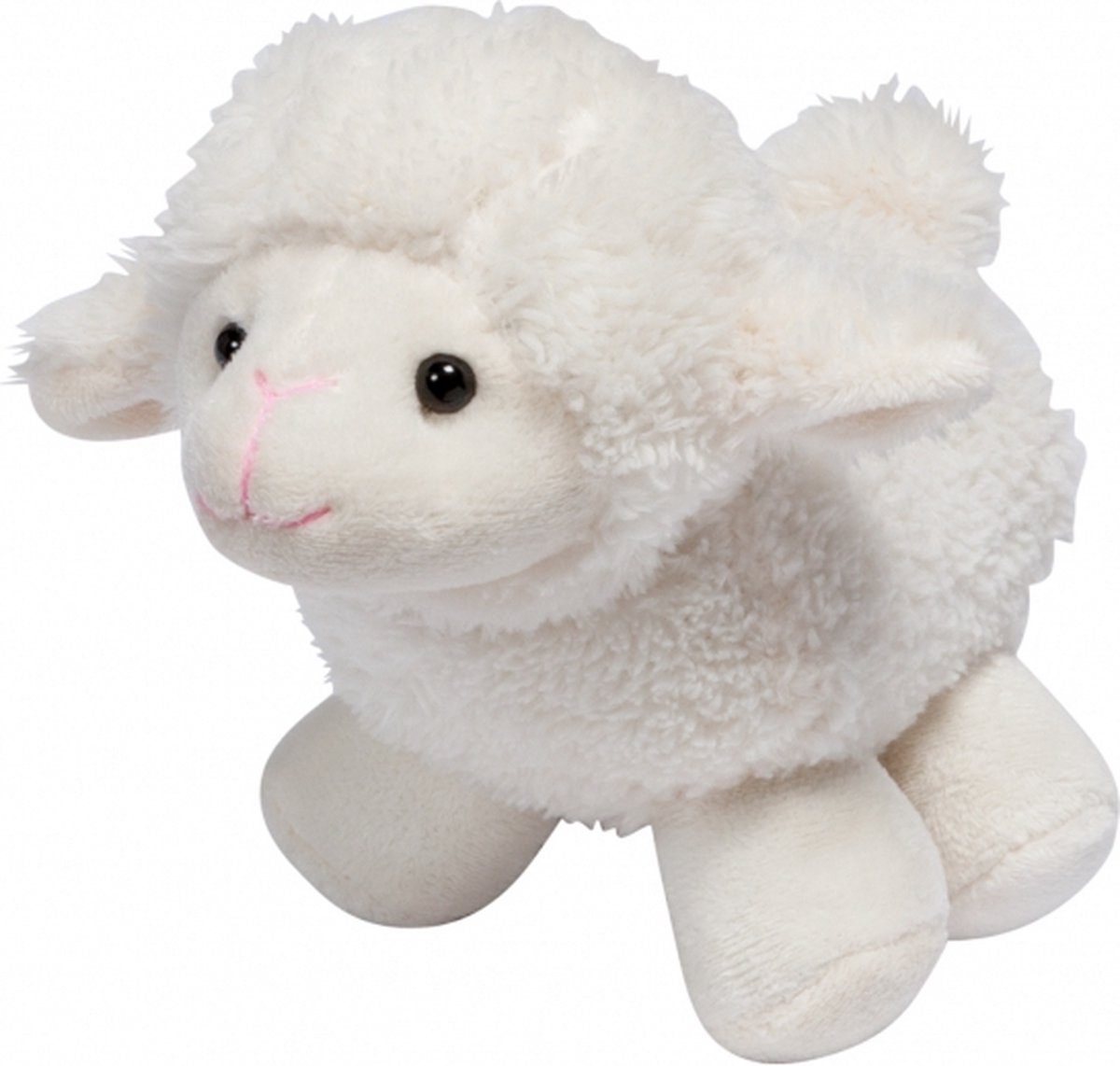 Set van 2x stuks pluche knuffels lammetje schaap 16 cm schapen knuffels set