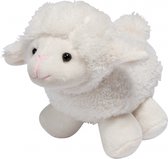 Set van 2x stuks pluche knuffels lammetje schaap 16 cm - schapen knuffels set